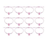 COOLHOOD Pulsera de cinta artística para defensa de la salud, suministros de fiesta hechos a mano con contribución caritativa, pulseras de concienciación sobre el cáncer de mama, One Size, como se