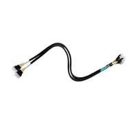 COOLHOOD SFF-8654 - Cable cruzado 8I de 65 cm, trenzado interno, conectores de extremo recto para enrutamiento de gabinetes de almacenamiento, tapas protegidas, paquete individual