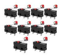 COOLHOOD SPDT MicroSwitch 5 A 250 V - Actuador de rodillos para control de equipos de automatización, palanca de rodillos de microinterruptor SPDT, 10 unidades