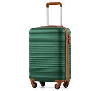 COOLIFE Maleta de cabina 55 x 35 x 20 cm para Ryanair, equipaje de mano, equipaje de cabina, ligero, con candado TSA y 4 ruedas giratorias, verde oscuro, 55X35X20cm, Suitcase Trolley Carry On Hand
