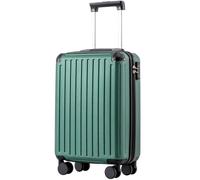COOLIFE Maleta de Cabina 55 x 40 x 20 cm para avión Ryanair, Equipaje de Mano, Equipaje de Cabina, maletín rígido con Cerradura TSA y 4 Ruedas gemelas (Verde Oscuro, 55 x 35 x 20cm)