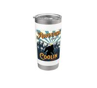 Coolin Idaho Sasquatch Bigfoot - Recuerdo de viaje para pies grandes Vaso térmico de acero inoxidable de doble pared