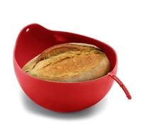 Coolinato Cuenco universal 3 en 1 de silicona, color rojo, para hornear, mezclar y guisar, resistente al calor hasta 230 °C, 24 cm