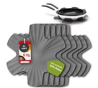 Coolinato - Juego de 6 Protectores Redondos (Silicona, 35 cm, Apto para lavavajillas, Resistente al Calor hasta 230 ºC)