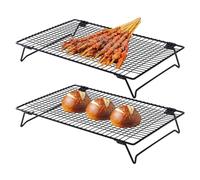 Cooling and Baking Rack, Pieces Cooking Racks Set, Stackable Wire Racks for Grilling, Roasting, Muffins, Cake, Bread, Pastry, Oven Use, Kitchen, Countertop, Home