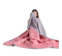 Cooling Blanket - Lightweight Breathable Summer Blanket for Night Sweats, Skin-Friendly Cooling Throw for Bed Couch Travel, Single/Double Bed Blankets for Hot Sleepers (A-Dusty Pink,100*150CM)