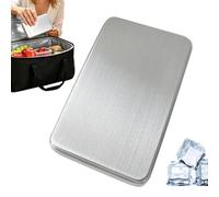 Cooling Bricks, Compact Thermal Carriers, 12.7x7.6x1.6 cm Stainless Steel Ice with Reusable Cores, Arctic Freeze Modules for Beverage Control, Cryogenic Utility Kit, Nova Transit Pack for Home