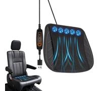 Cooling Car Seat Cushion - Ventilated 3-Speed Ergonomic Supportive Mat For Drivers And Passengers | Ideal For Vehicle, Truck, Boat, Wheelchair, Elderly Travel, Comfortable Back Support Sitting