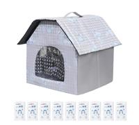 Cooling Cat House 41cm With 9 Ice Packs For Indoor Outdoor Cats Dogs