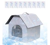 Cooling Cat House, Air Conditioned Shelter, Folding Pet Cooler, Includes 9 Ice Packs, Waterproof All-Season Design, Ideal for Indoor Floors and Small Breed Puppy Comfort