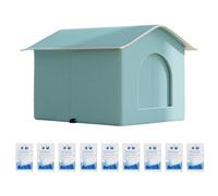 Cooling Cat House - Aluminum Foil Oxford Cloth Sponge 33x33x33cm | Enclosed Kitten Ice Nest Shelter | Spacious Cooling Pet Accessory For Small Medium Large Cats Indoor Outdoor Use