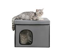 Cooling Cat House, Foldable Air Conditioned Shelter, 24.41x13.78x13.78 Inches Summer Enclosure, Pet House for Cats with Breathable Design, Apartment Balcony Patio Bedroom Travel