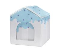 Cooling Cat House - Foldable Pet Shalter | Scratch Proof Bite Resistant Habitat, Cat Cooling House with Insulated Liner for Small Breeds Kitten Puppy Resting Sleeping Camping