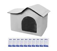 Cooling Cat House, Foldable Pet Shelter, Outdoor Crate Bed, Built-In Ice Pack Slot, Breathable Wall Panels, Waterproof Base Layer, Heat, Easy Setup, Portable Use, Perfect for Summer, Camping