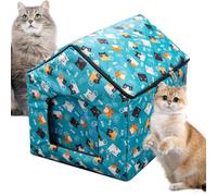 Cooling Cat House, Foldable Waterproof Kitten Shelter, 14.96x14.17x12.6 Inches Heavy Duty Cool Down Dog Shelter Tent for Backyard, Balcony, Living Room, Study, and Bedroom