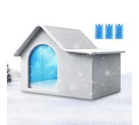 Cooling Cat House for Summer Foldable Portable Cave with 3 Ice Boxes