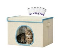 Cooling Cat House, Kitten Shelter, 6-Ice Pack Temperature Control Den