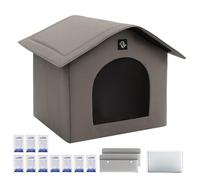 Cooling Cat House, Kitten Shelter Structure, Insulated Portable Kennel with Absorbent Bags Ice Pack, Ideal for Indoor Pets, Dogs, Cats, Summer Resting and Heat Use