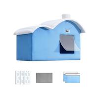 Cooling Cat House, Outdoor Pet Shelter, Insulated Oxford Fabric Build, Ice Pack with Digital Display, for Indoor Outdoor Pet Comfort, 17.7x12.6x13.8 or 19.7x13.8x15.7 Inches, 1pc