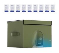 Cooling Cat House, Portable Air Conditioned Pet Enclosure, Cold Sleeping Shelter Box, Lightweight Temperature Reliefs Bed for Travel Indoor Outdoor Car Patio, 35x33x32cm