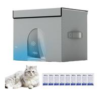 Cooling Cat House, Portable Air Conditioned Pet Enclosure, Cold Sleeping Shelter Box, Lightweight Temperature Reliefs Bed for Travel Indoor Outdoor Car Patio, 35x33x32cm