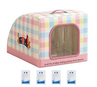 Cooling Cat House - Refugio cómodo portátil aislado con asa, interior transpirable para mascotas, cama de gato equilibrada con temperatura para descansar y relajarse, refugio de animales protector