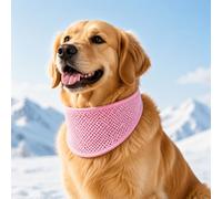 Cooling Collar for Dogs, Adjustable Lightweight Dog Cooling Bandana, Self-Cooling Pet Scarf for Summer Heat Relief, Quick Dry Breathable Neck Wrap for Medium Puppies (Pink,L(40-50cm))