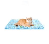 Cooling Dog Bed, Soft Non Slip, Plegable Reutilizable Sleeping Mat with Comfortable Fit, Dogs Cats Summer Park Beach Picnic Tool, Sturdy Performance Balcony Lawn Living Room Accessory, Blue Medium
