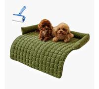 Cooling Dog Bed,Summer Comfortable Cooling Dog Mat Washable,Coolings Bed with Ice Silk Fabric,Non-Slip & Machine Washable Design,Suitable for Sofas,Floors,Large Dogs,Small Dogs and Cats (Green,1PCS)