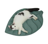Cooling Dog Mat, Cat Chill Blanket, Portable Pet Bed Cover, 31.5x23.62x0.39 inches Leaf-Shaped Pad with Washable Design, Ideal for Crate Pool, Camping, Beach, Indoor and Outdoor Use