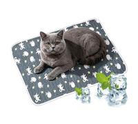 Cooling Dog Mat - S M L Breathable Pet Bed, Washable Non Slip Cat Sleeping Pad, Portable Summer Rest Cushion, Ice Silk Puppy Kennel Mattress | Soft Cooling Pet Bedding, Indoor Outdoor Crate Sofa Floor