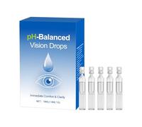 Cooling Eye Drops, 10 Pieces Refreshing Hydrating Solution, Gentle Lightweight Formula, Moisturizing Eye Care for Dry, Tired Eyes, Home, Work, Study, Travel and Long Screen Time Reliefs
