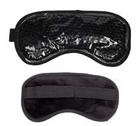 Cooling Eye Mask Reusable Gel Eye Mask for Puffy Eyes,Ice Eye Mask Cold Eye Mask Frozen with Plush Backing for Headache,Migrain,Stress Relief-Color Black