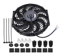 Cooling Fan, 12 Inch Slim Push Pull Engine Fan 12V Electric with Mounting Kit for Universal Car Radiator Heat Sink Cooling