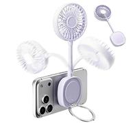 Cooling Fan Accessory, Portable Smart Breeze Device, Usb Powered Pocket Air Circulator, Device Holder Cooler, Compact Heat Relief Companion for Beach Outdoor Summer 8.07x2.91in