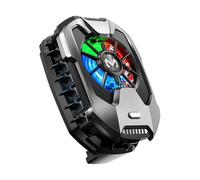 Cooling Fan, Cell Phone, Cooler Radiator, 3-Gear Adjustable Quiet RGB, Mobile Phones Rapid Cooler, Black Cooling for All Smartphones, Efficient Heat Dissipation Black