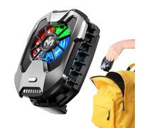 Cooling Fan Phone - 3 Gear Adjustable RGB Radiator, Black Mobile Phone Cooler with Quiet for Smartphones Durable Portable Fan for Mobile Gamers Streamers Anchors Outdoor Indoor Use