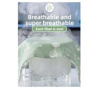 Cooling Fiber Pillowcases Ice Silk Feel Cover Cloth Pillow Pad Towels Pair Summer Textile