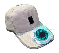 Cooling Hat with Fans, Solar Powered Baseball Cap, Rechargeable Hat