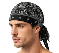 Cooling Head Scarf - Stretchy Sweat Wicking Helmet Liner, Moisture Absorbing Skull Cap, Breathable Summer Headwear, Quick Dry Sports Head Wrap | Cycling, Motorcycle, Running, Gym, Work Use