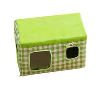 Cooling House for Outdoor Cats, Insulated Cat Cave, Enclosed Shelter Design, Thermal Lining, Waterproof Exterior, Easy Assembly, All-Season Use, Perfect for Balcony, Lawn, Patio, 46x38x43cm