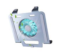 Cooling Laptop Stands - 3 Speed Blue Light Foldable Desk Rack, Aluminum Alloy Design | Laptop Cooler Stand with Built In Fan For Notebook, Computer, Monitor, Office, Home, Work, Game