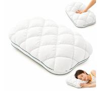 Cooling Marshmallow Pillows for Adults, Cooling Marshmallow Puff Pillow, Cold Marshmallow Pillow ，White：Medium