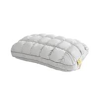 Cooling Marshmallow Puff Pillow, Cloud Bed Puff Sleep Pillows, Back & Stomach Sleepers, Cool-Touch Fluffy Pillow for Adults with High-Resilience Neck Support, Breathable Washable (Gray)