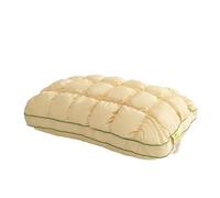 Cooling Marshmallow Puff Pillow, Cloud Bed Puff Sleep Pillows, Back & Stomach Sleepers, Cool-Touch Fluffy Pillow for Adults with High-Resilience Neck Support, Breathable Washable (Yellow)