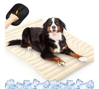 Cooling Mat, Cooling Crate Pad for Dogs,Washable Foldable Self Coolings Blanke,Non Gel, Machine Washable for All Breeds & Sizes (Off-White,X-Large)