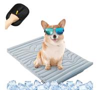 Cooling Mat, Cooling Crate Pad for Dogs,Washable Foldable Self Coolings Blanke,Non Gel, Machine Washable for All Breeds & Sizes (Extreme Blue,S)