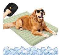 Cooling Mat, Cooling Crate Pad for Dogs,Washable Foldable Self Coolings Blanke,Non Gel, Machine Washable for All Breeds & Sizes (Light Green,M)
