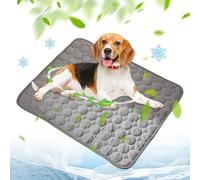 Cooling Mat for Dogs, 2025 Upgrade Large Cooling Pad Pad Ice Silk Self-Cooling Pet Mat, Cool Bed for Car, Sofá, Floor, Dog Bed, Non-Slip, Abrasion, Bite-Resistant, Washable (Dark Gray, XS : 40 x 30 cm
