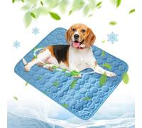 Cooling Mat for Dogs, 2025 Upgrade Large Cooling Pad Pad Ice Silk Self-Cooling Pet Mat, Cool Bed for Car, Sofá, Floor, Dog Bed, Non-Slip, Abrasion, Bite-Resistant, Washable (azul, S: 50 x 40 cm)